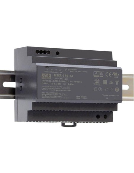 INDUSTRIAL DIN RAIL POWER SUPPLY - SINGLE OUTPUT - 150 W - 24 V