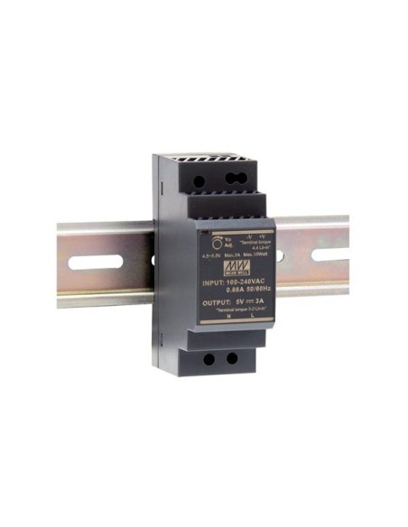 ALIMENTATION - 1 SORTIE - 30 W - 24 V 1.5 A - MONTAGE SUR RAIL DIN - POUR USAGE INDUSTRIEL