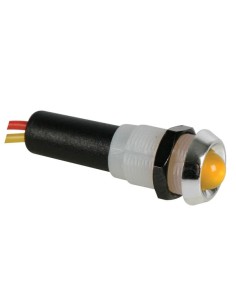 LED LAMP 5V YELLOW - CHROME HOUSING