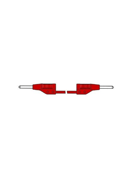 SPUITGEGOTEN MEETSNOER 2mm 50cm / ROOD (MVL 2/50)