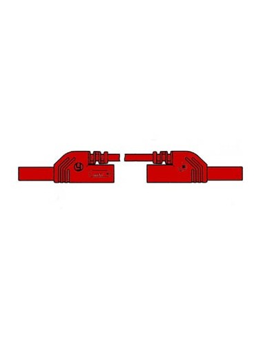 CORDON DE MESURE ISOLE 4mm 100cm AVEC REPRISE - ROUGE (MLB-SH/WS 100/1)