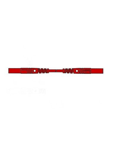 BERÜHRUNGSSICHERE UMSPRITZTE MESSLEITUNG 25cm, Ø 4mm / ROT (MLB/GG-SH 25/1)