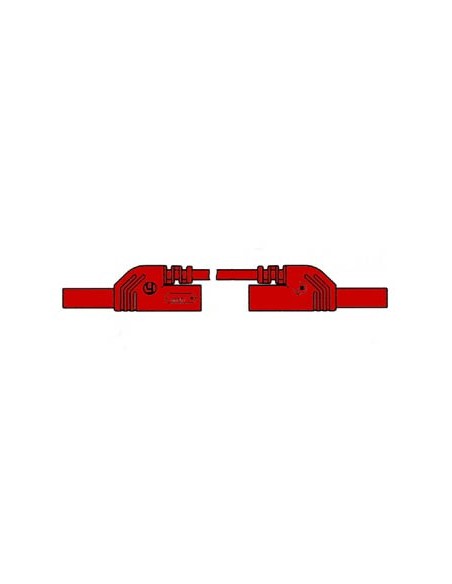 CORDON DE MESURE ISOLE 4mm 50cm AVEC REPRISE - ROUGE (MLB-SH/WS 50/1)