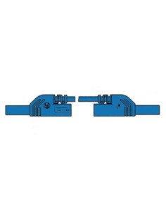 CORDON DE MESURE ISOLE 4mm 50cm AVEC REPRISE - BLEU...