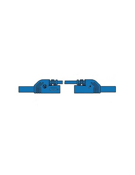 CORDON DE MESURE ISOLE 4mm 50cm AVEC REPRISE - BLEU (MLB-SH/WS 50/1)