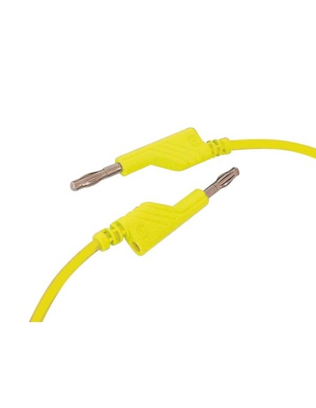 MESSLEITUNG 4mm 50cm / GELB  (MLN-SIL / 1)