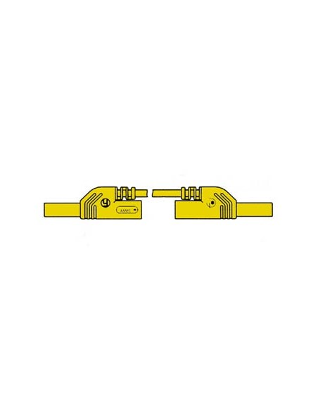 CONTACT PROTECTED INJECTION-MOULDED MEASURING LEAD 4mm 25cm / YELLOW (MLB-SH/WS 25/1)