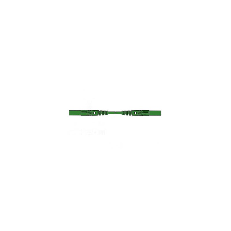 CONTACT PROTECTED INJECTION-MOULDED MEASURING LEAD 4mm 100cm / GREEN (MLB/GG-SH 100/1)