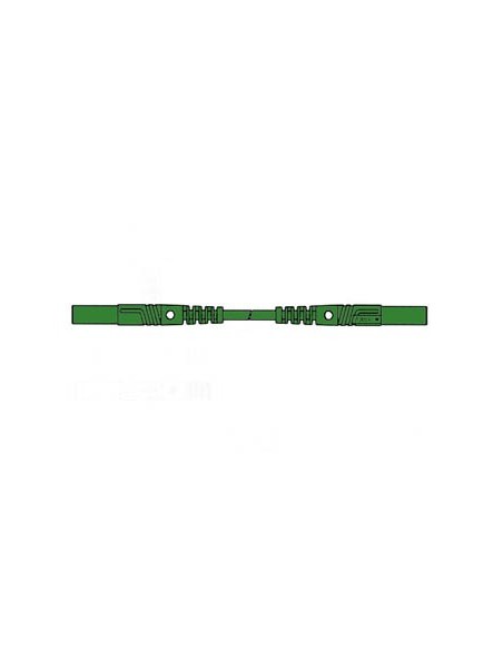 CONTACT PROTECTED INJECTION-MOULDED MEASURING LEAD 4mm 100cm / GREEN (MLB/GG-SH 100/1)