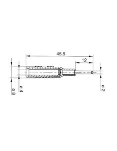 ÜBERGANGSSTECKER 2 mm auf 4 mm / SCHWARZ (MZS 2) 2