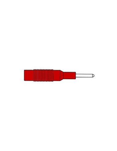 ÜBERGANGSSTECKER 2 mm auf 4 mm / ROT (MZS 2)