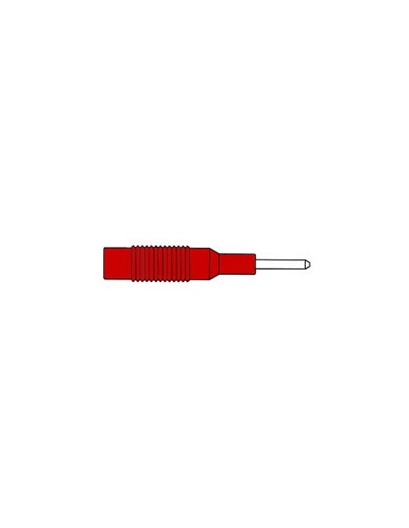 ÜBERGANGSSTECKER 2 mm auf 4 mm / ROT (MZS 2)