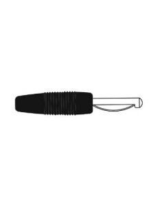 MATING CONNECTOR 4mm WITH SCREW / BLACK (VON 20)