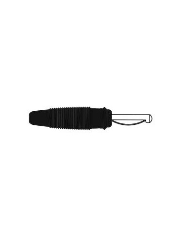 FICHE 4mm A TROU TRANSVERSAL, A SOUDER - NOIR (VQ 30)