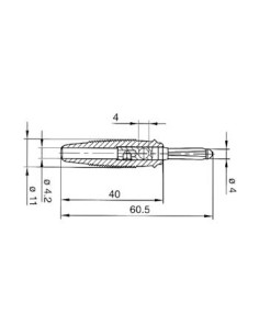 BÜSCHELSTECKER 4mm MIT QUERLOCH UND SCHRAUBANSCHLUSS /... 2
