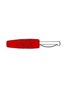 VOLLKONTAKTSTECKER 4mm MIT SCHRAUBANSCHLUSS / ROT (VON 20)