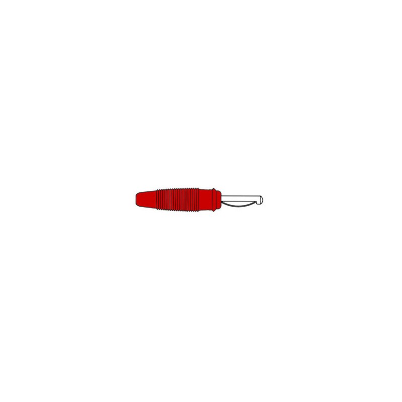 MATING CONNECTOR 4mm WITH TRANSVERSE HOLE AND SOLDERING END / RED (VQ 30)