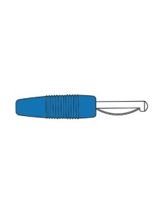 VOLLKONTAKTSTECKER 4mm MIT SCHRAUBANSCHLUSS / BLAU (VON 20)