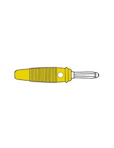 BÜSCHELSTECKER 4 mm MIT QUERLOCH UND LÖTANSCHLUSS - GELB...