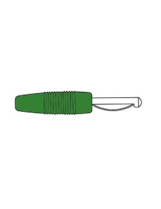 VOLLKONTAKTSTECKER 4mm MIT SCHRAUBANSCHLUSS / GRÜN (VON 20)