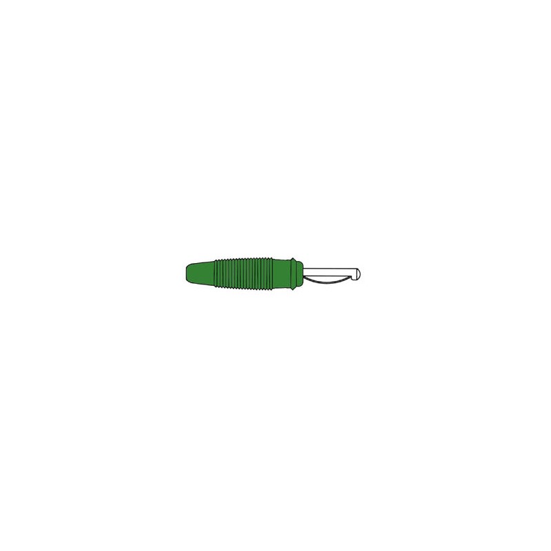 MATING CONNECTOR 4mm WITH TRANSVERSE HOLE AND SOLDERING END / GREEN (VQ 30)