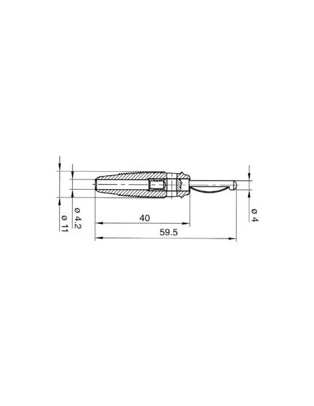 MATING CONNECTOR 4mm WITH TRANSVERSE HOLE AND SOLDERING END / GREEN (VQ 30)