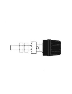 4mm AANSLUITKLEM MET GEISOLEERDE KOP / ZWART (PK10A)