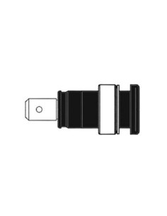 BERÜHRUNGSSICHERE EINBAUBUCHSE 4 mm - SCHWARZ (SEB...