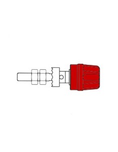 4mm AANSLUITKLEM MET GEISOLEERDE KOP / ROOD (PK10A)