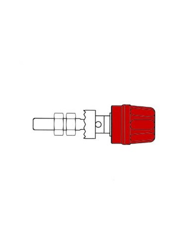 4mm AANSLUITKLEM MET GEISOLEERDE KOP / ROOD (PK10A)