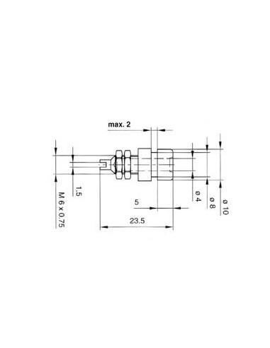 ISOLIERTE 4mm-BUCHSE  / ROT (BIL 20)