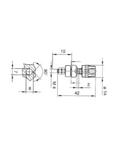 DOUILLE 4mm AVEC BOUCHON IMPERDABLE- ROUGE (PKI 10A) 2