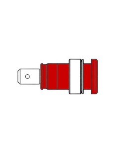 BERÜHRUNGSSICHERE EINBAUBUCHSE 4 mm - ROT (SEB 2620-F6.3)