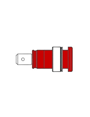 BERÜHRUNGSSICHERE EINBAUBUCHSE 4 mm - ROT (SEB 2620-F6.3)