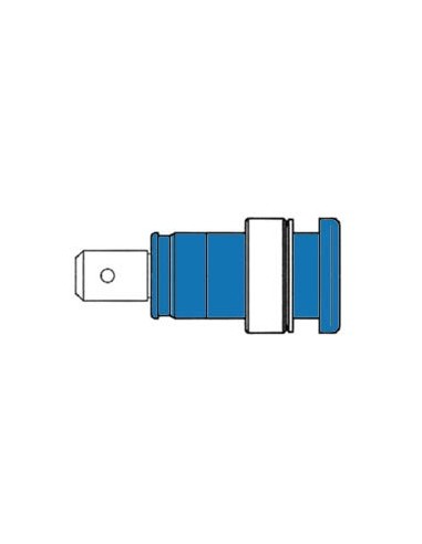 DOUILLE DE SECURITE ISOLEE 4mm, BLEU (SEB 2620-F6,3)