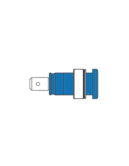 BUILT-IN SAFETY SOCKET 4mm, CONTACT PROTECTED / BLUE (SEB 2620-F6,3)