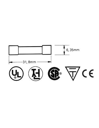 SICHERUNG 6.35 x 32mm FLINK 0.315A (10 St./Box)