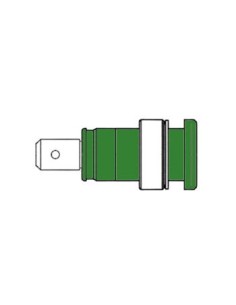 DOUILLE DE SECURITE ISOLEE 4mm, VERT (SEB 2620-F6,3)