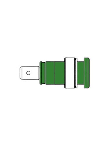 BUILT-IN SAFETY SOCKET 4mm, CONTACT PROTECTED / GREEN (SEB 2620-F6,3)