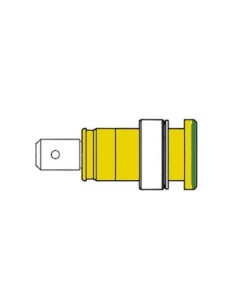 GEISOLEERDE INBOUWBUS 4mm, AANRAAKVEILIG / GEEL+GROEN...