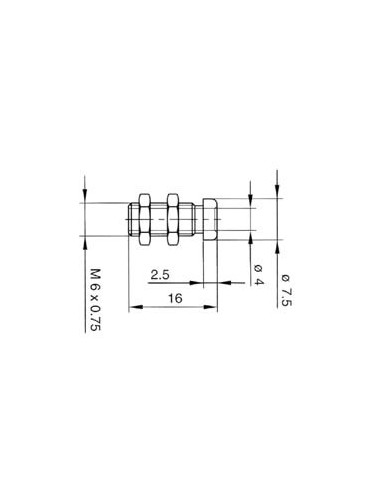 LICHT METALEN 4mm BUS / VERNIKKELDE MESSING (BU...