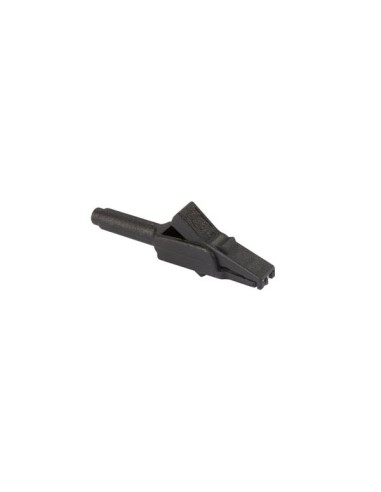 INSULATED CROCODILE CLIP, BLACK, FEMALE SOCKET 4 mm - MA 260SH