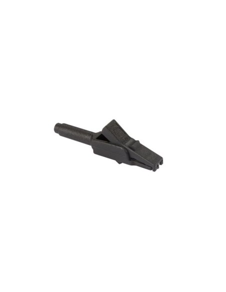 INSULATED CROCODILE CLIP, BLACK, FEMALE SOCKET 4 mm - MA 260SH