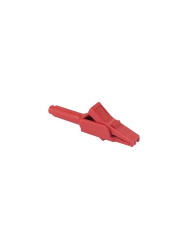 PINZA COCODRILO AISLADA, COLOR ROJO, CONECTOR HEMBRA 4 mm - MA 260SH