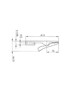 PINCE CROCODILE ISOLEE 2mm - NOIR (MA1) 2