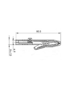 PINCE CROCODILE ISOLEE 4mm 25A - ROUGE (AK 2S) 2