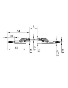 CORDON DE MESURE 4mm 100cm - ROUGE (MLN-SIL 10/1) 2