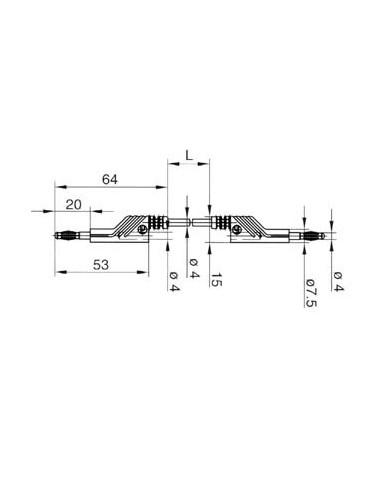 CORDON DE MESURE 4mm 100cm - BLEU (MLN-SIL 100/1)