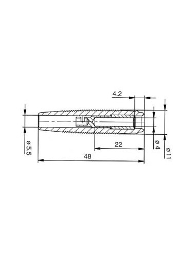 ISOLIERTE, BIEGSAME KUPPLUNG FÜR 4 mm-STECKER -...