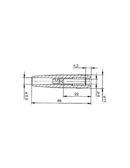 ISOLIERTE, BIEGSAME KUPPLUNG FÜR 4 mm-STECKER - SCHWARZ (KUN 30)